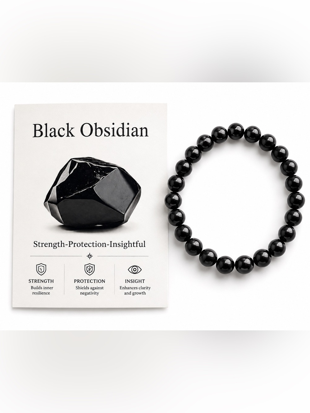 🖤Black Obsidian Bead Bracelet for Men🖤